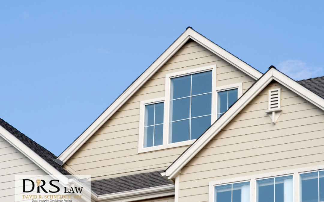 The top of a second story home.